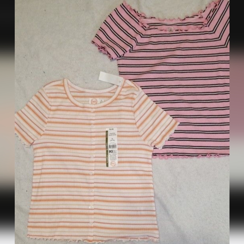 Lot of 2 Girls Sz XL (14/16) Tops, NWT and NWOT